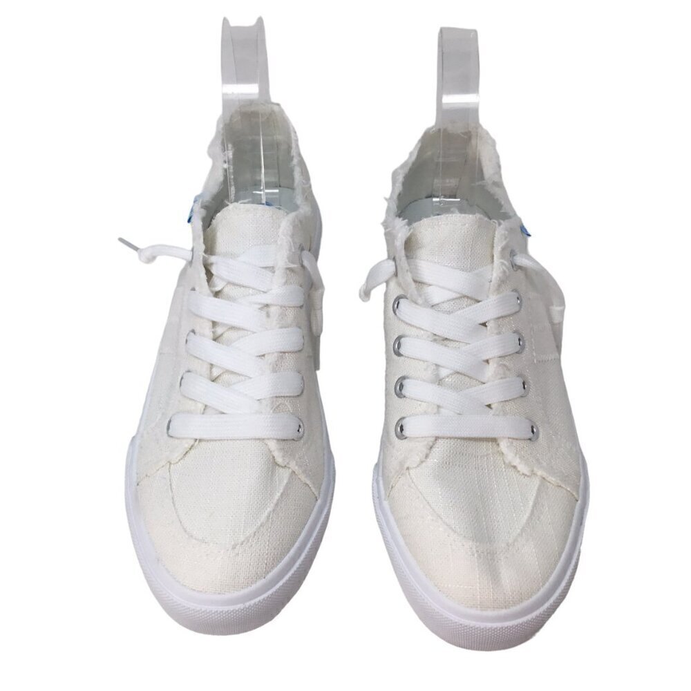 Obtaom Fashion Canvas Sneaker Natural White Size 8 Low Top Slip On Shoes Walking - Picture 3 of 9